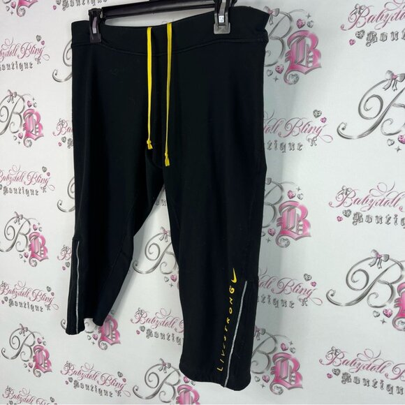 Nike leggings cropped capris livestrong Black and Yellow Dri-FIT Pants - Picture 3 of 8